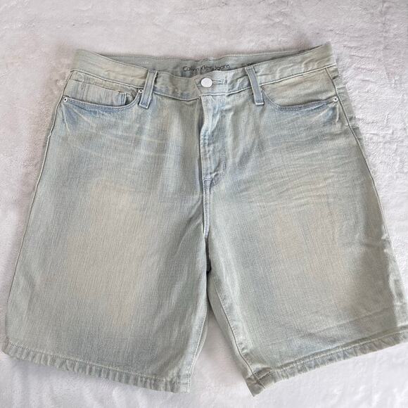 Calvin Klein jean shorts Jorts Women’s sz 29 Denim Stonewash NWT Casper Blue - Picture 1 of 9